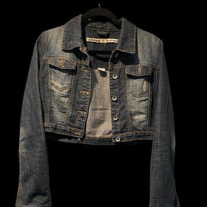 cute womens jean jacket Crop denim jean jacket cropped jean jacket
